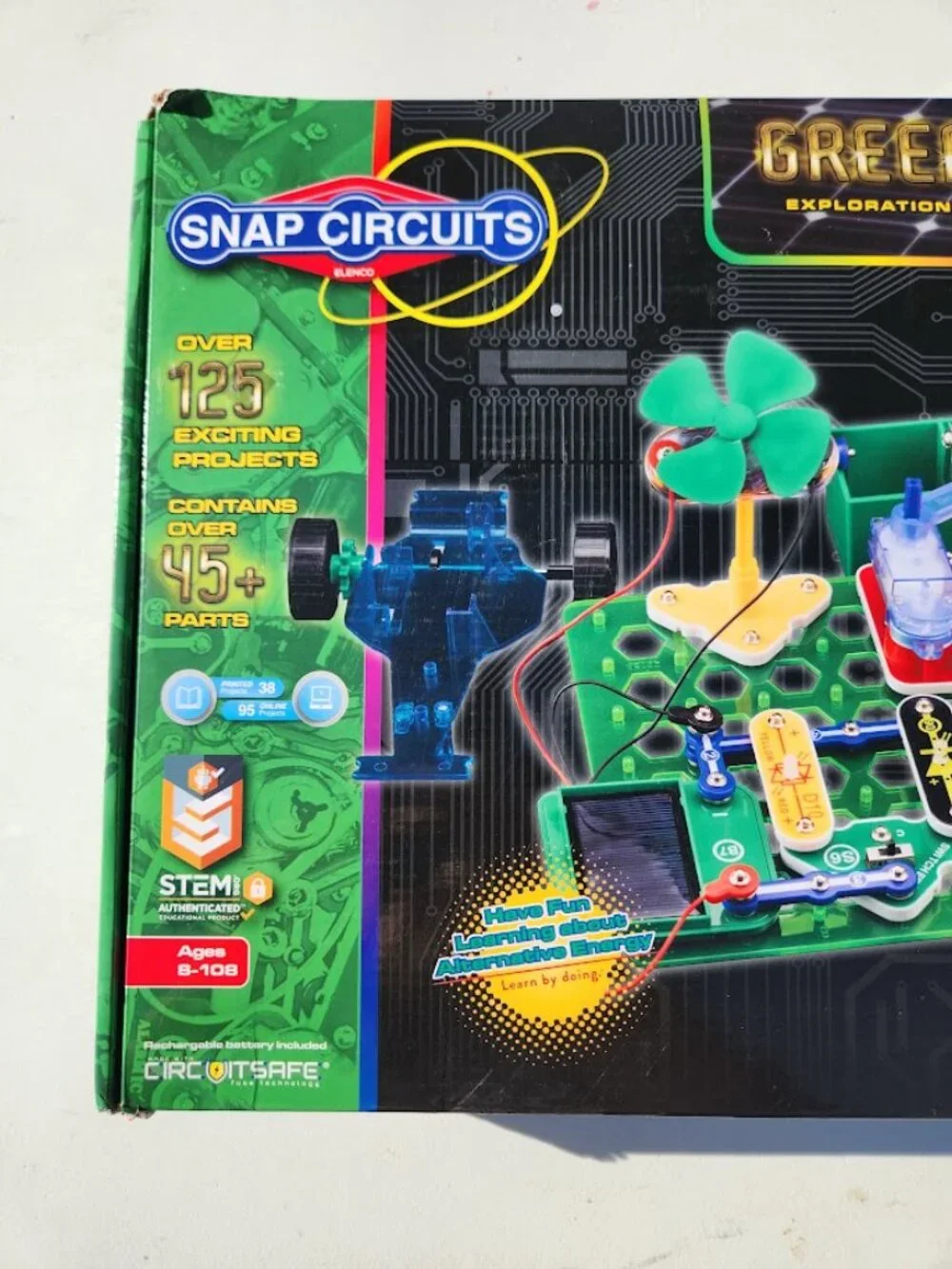 Elenco Snap Circuits Green Energy SCG-225 Science Engineering STEM Toy Projects
